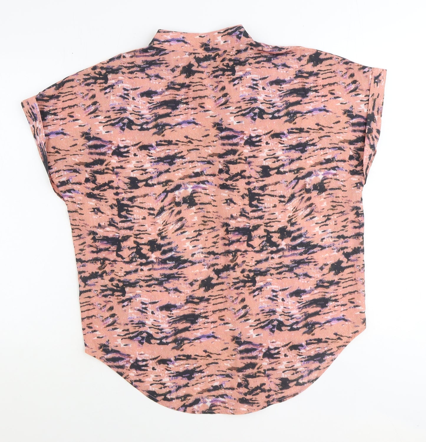 Preworn Womens Multicoloured Polyester Basic Blouse Size L V-Neck