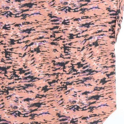 Preworn Womens Multicoloured Polyester Basic Blouse Size L V-Neck