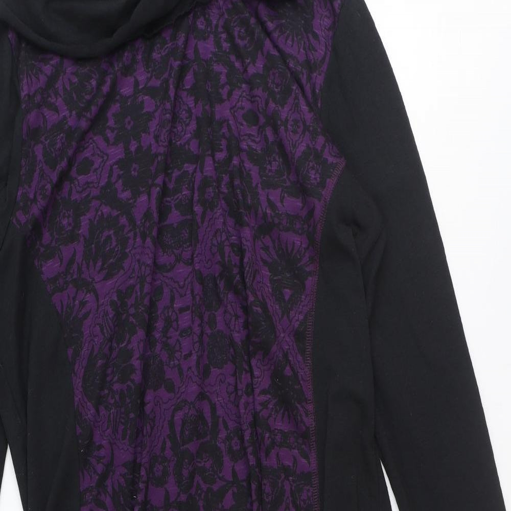 Joe Browns Womens Purple Polyester Jumper Dress Size 16 Cowl Neck Pullover