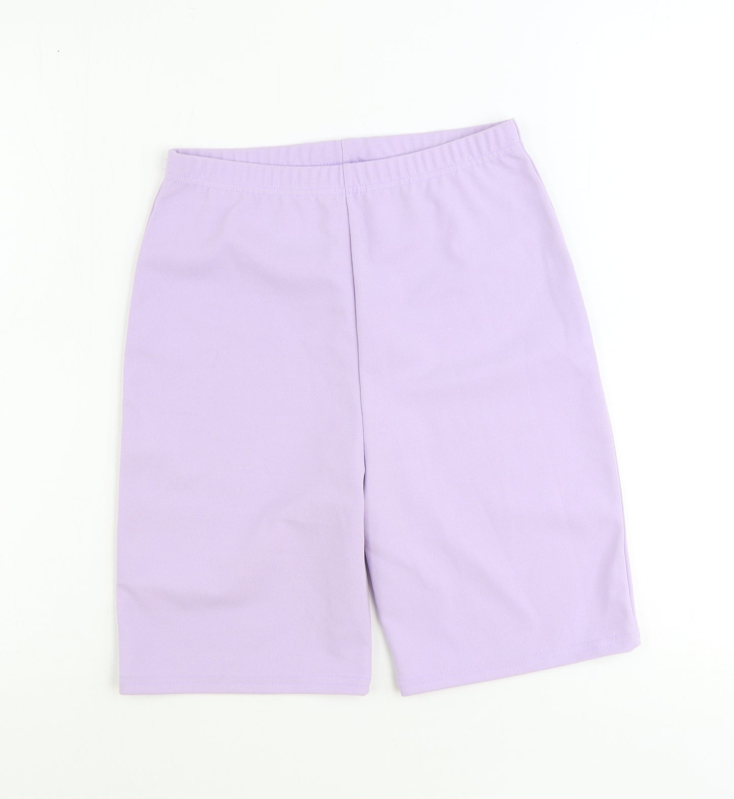 PRETTYLITTLETHING Womens Purple Polyester Sweat Shorts Size S Regular Pull On