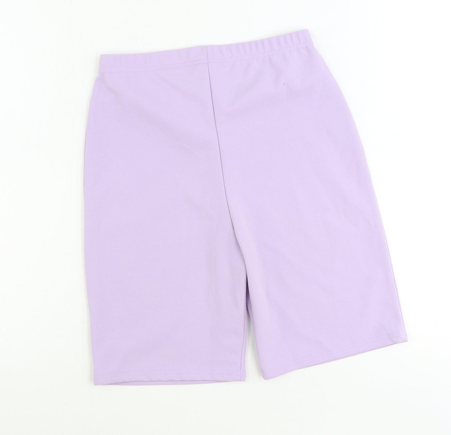 PRETTYLITTLETHING Womens Purple Polyester Sweat Shorts Size S Regular Pull On