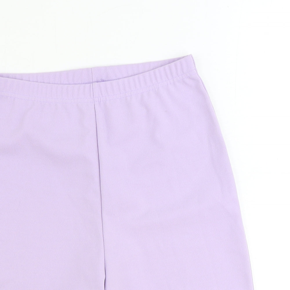 PRETTYLITTLETHING Womens Purple Polyester Sweat Shorts Size S Regular Pull On
