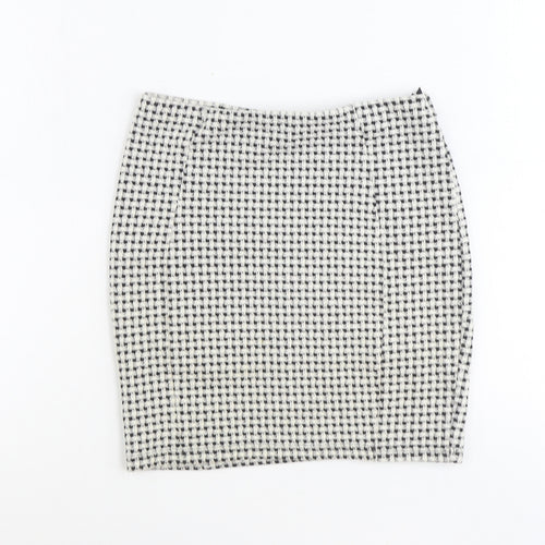 Papaya Womens Black Geometric Polyester Straight & Pencil Skirt Size 10
