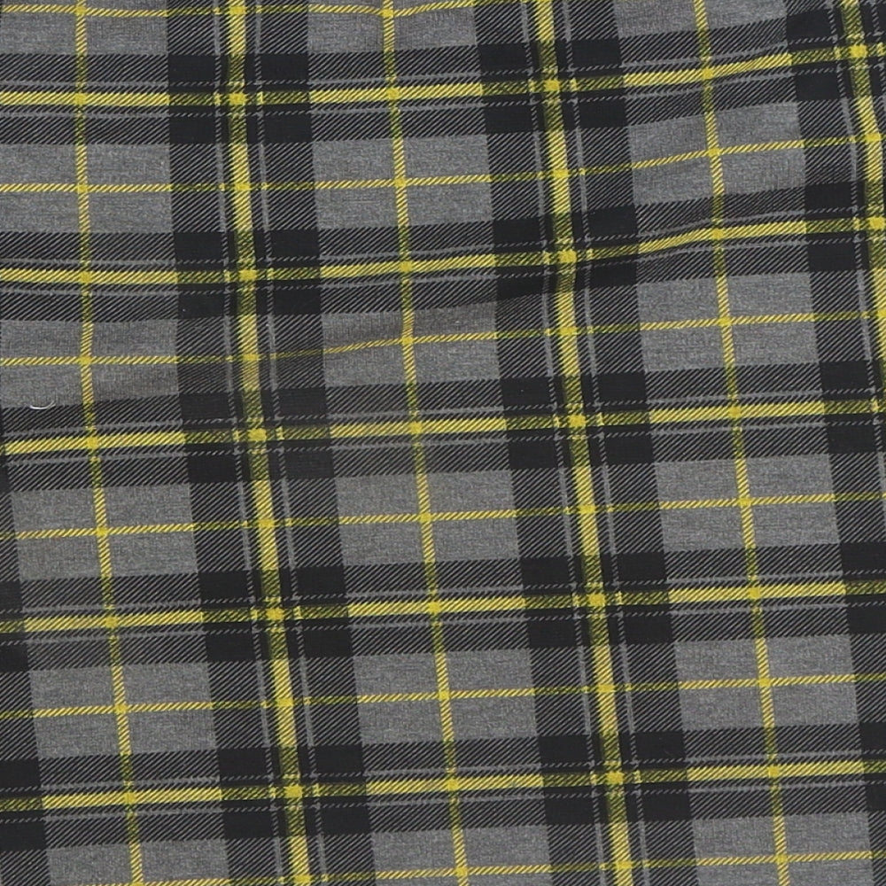 New Look Womens Black Plaid Polyester Bandage Skirt Size 12