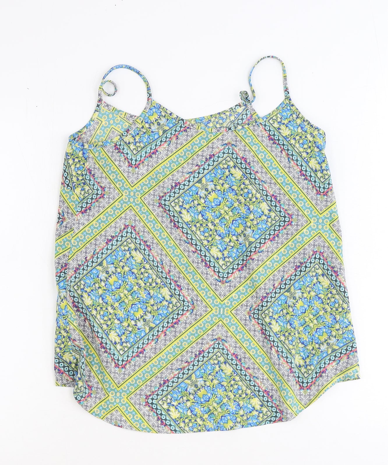 Atmosphere Womens Multicoloured Geometric Polyester Camisole Tank Size 10 Round Neck