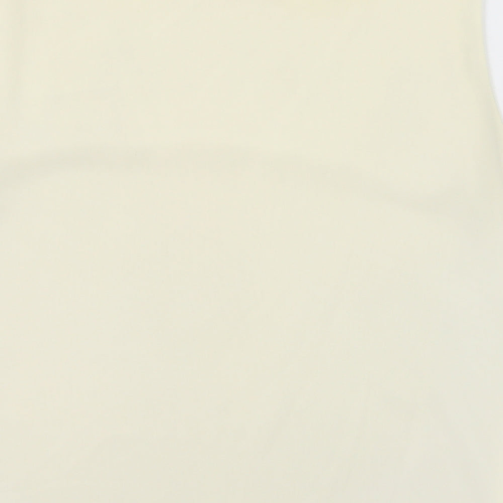 Marks and Spencer Womens Ivory Polyester Cropped Tank Size 18 Boat Neck