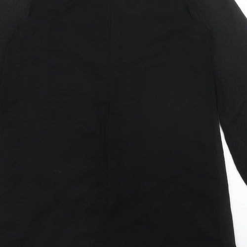 NEXT Womens Black Polyester Shift Size 10 Collared Zip