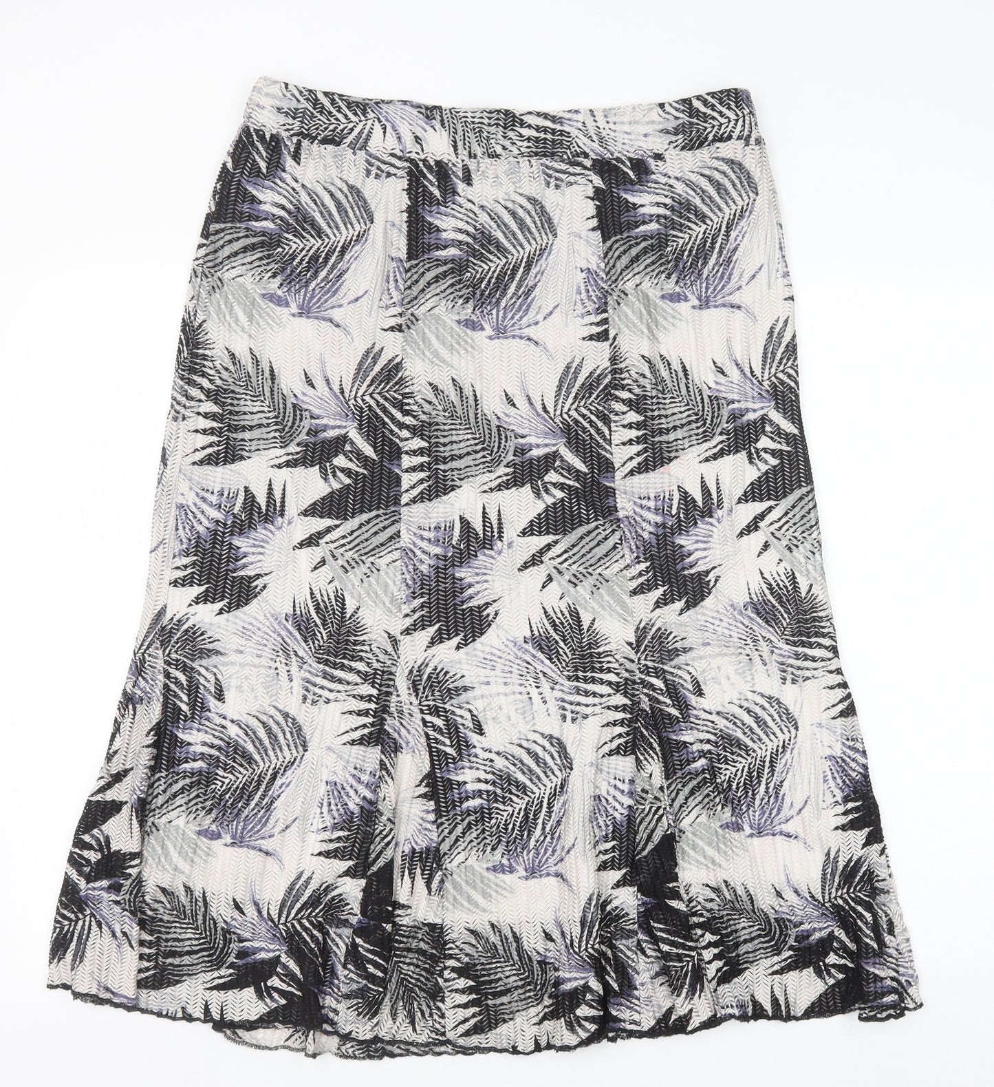 Claudia C Womens Multicoloured Floral Polyester Swing Skirt Size 16