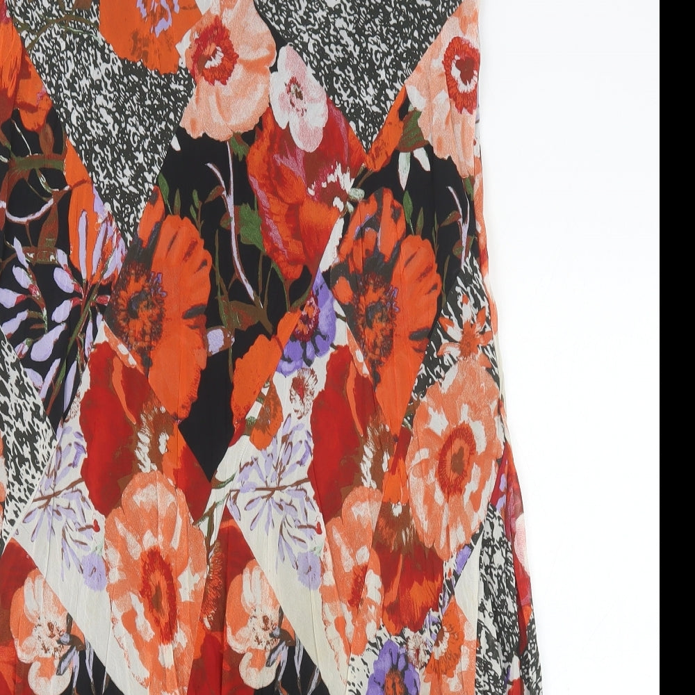 Marks and Spencer Womens Multicoloured Geometric Polyester Swing Skirt Size 14