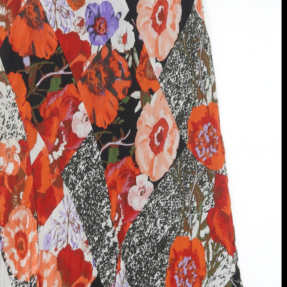 Marks and Spencer Womens Multicoloured Geometric Polyester Swing Skirt Size 14