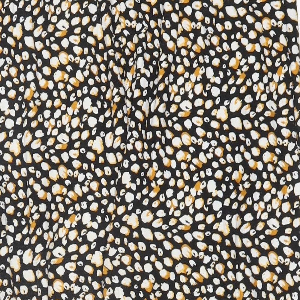 Pebble Bay Womens Black Animal Print Polyester Jogger Leggings Size XL