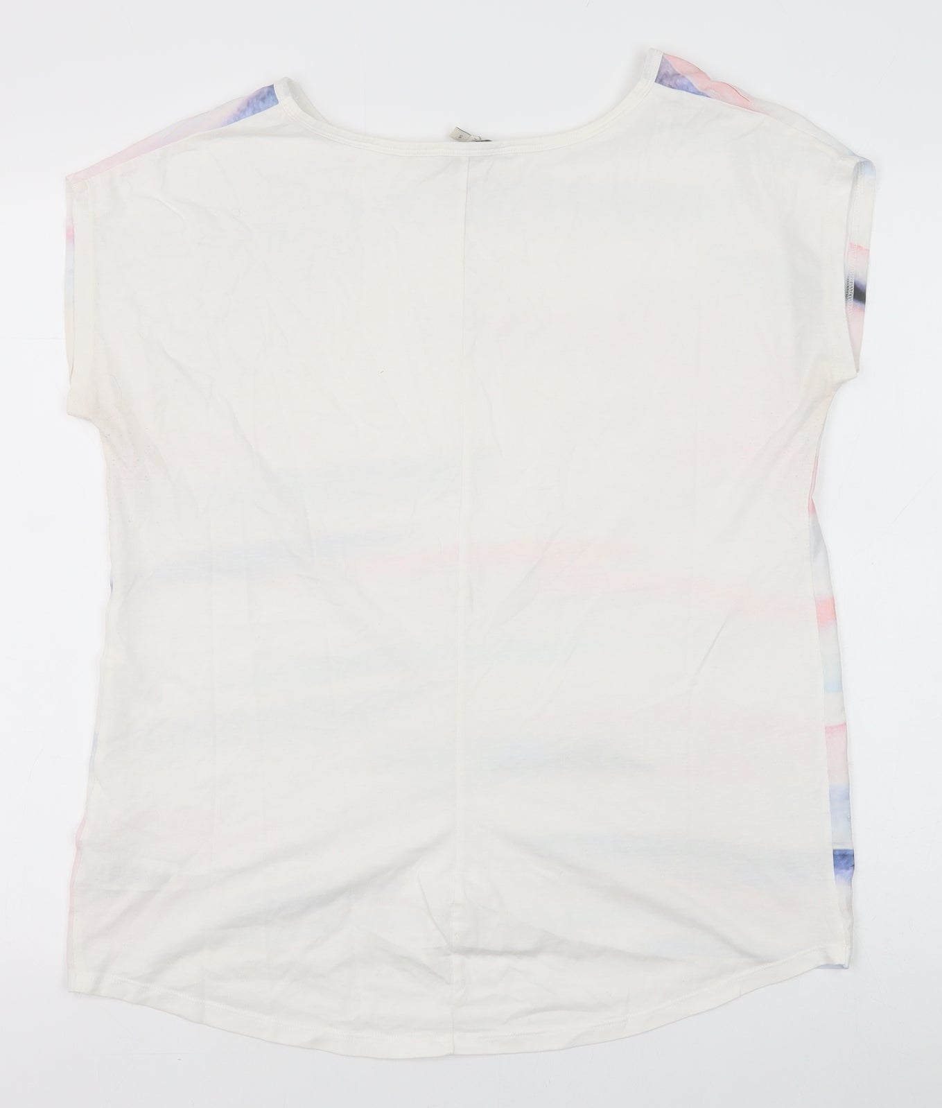 NEXT Womens White Polyester Basic Blouse Size 14 Round Neck