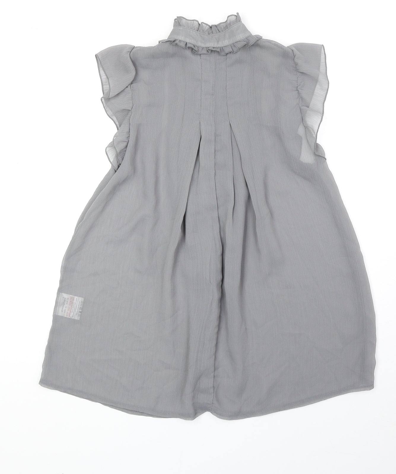 Atmosphere Womens Grey Polyester Basic Blouse Size 10 High Neck