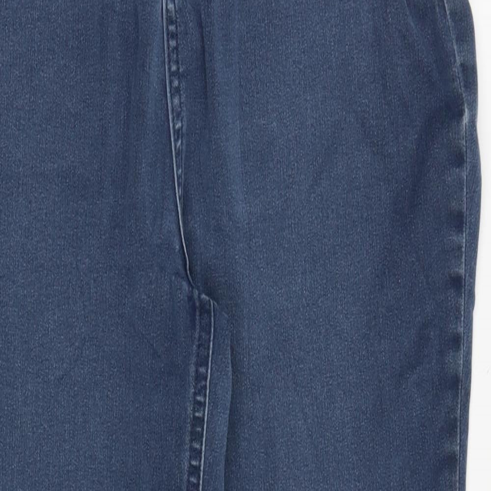 TU Womens Blue Cotton Jegging Jeans Size 16 Slim Zip