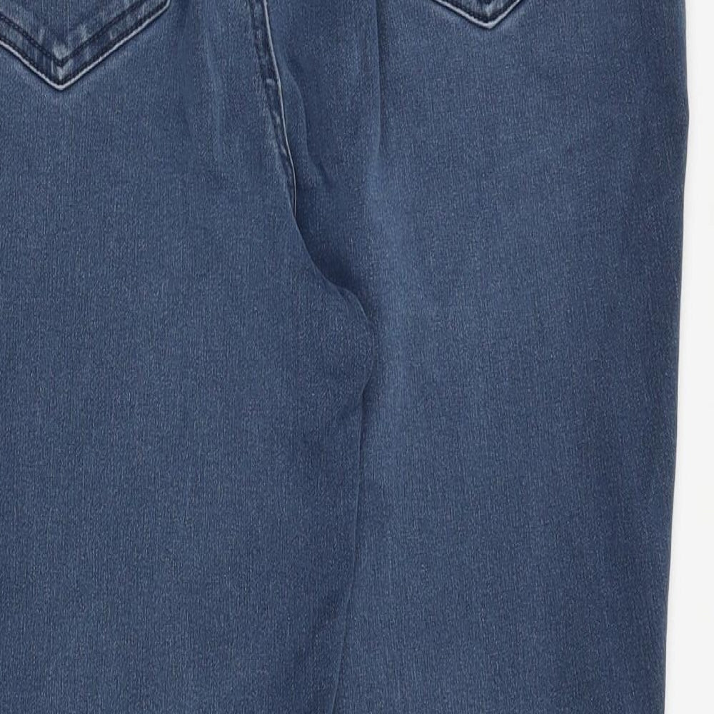 TU Womens Blue Cotton Jegging Jeans Size 16 Slim Zip