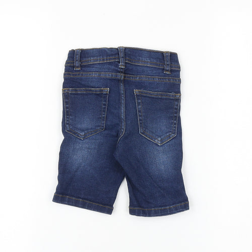Denim & Co. Baby Blue Cotton Cropped Jeans Size 18-24 Months L50 cm Snap