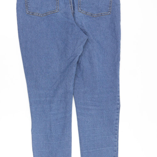 Denim & Co. Womens Blue Cotton Skinny Jeans Size 14 Slim Zip