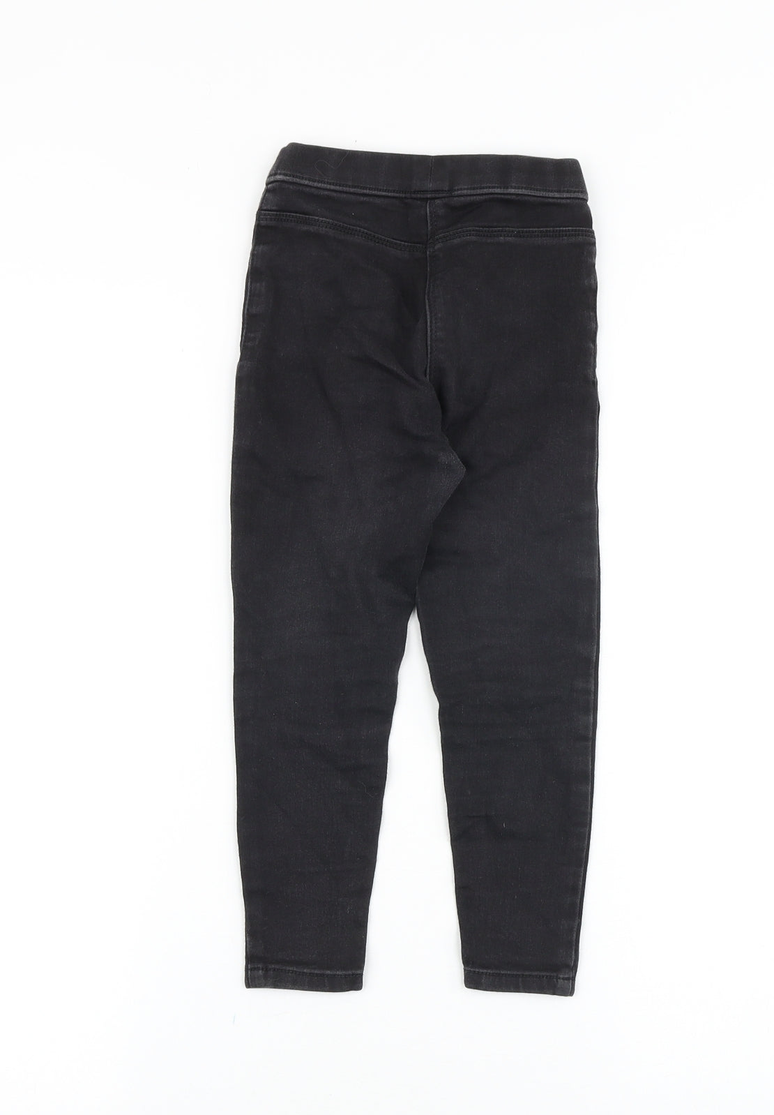 George Girls Black Cotton Jegging Jeans Size 4-5 Years Slim Pullover