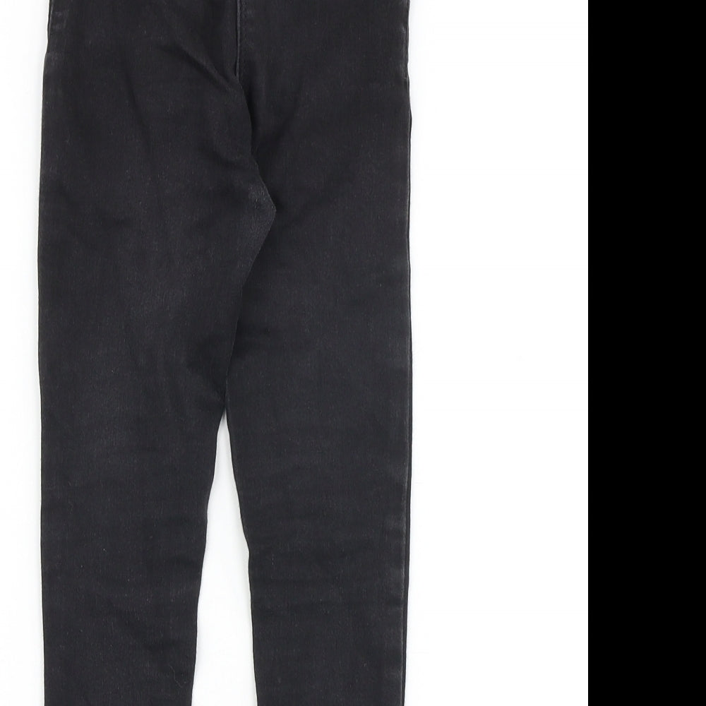 George Girls Black Cotton Jegging Jeans Size 4-5 Years Slim Pullover