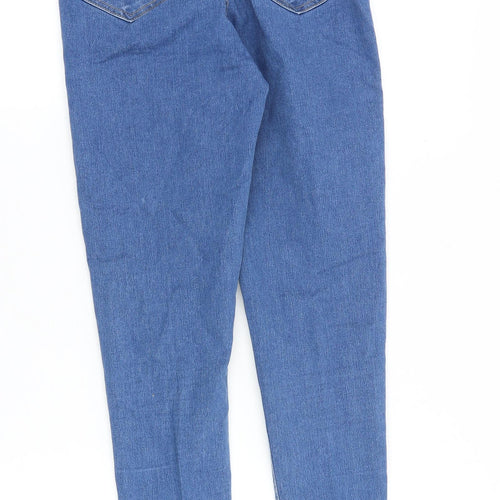 Topshop Womens Blue Cotton Skinny Jeans Size 26 in Slim Zip