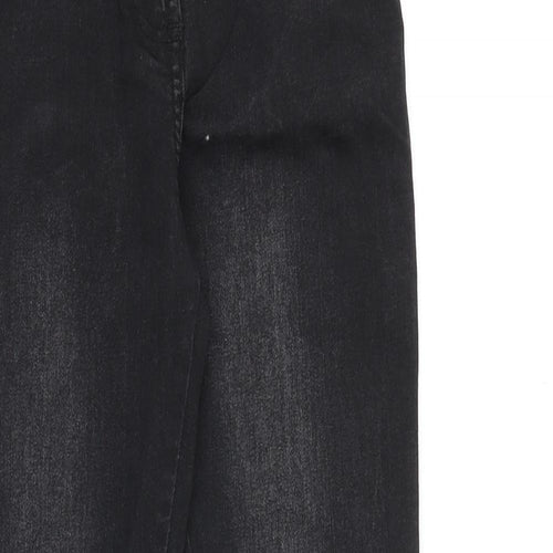 M&Co Girls Black Cotton Skinny Jeans Size 9-10 Years Regular Zip
