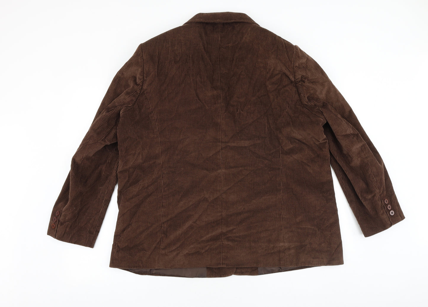 Preworn Womens Brown Jacket Blazer Size 22 Button