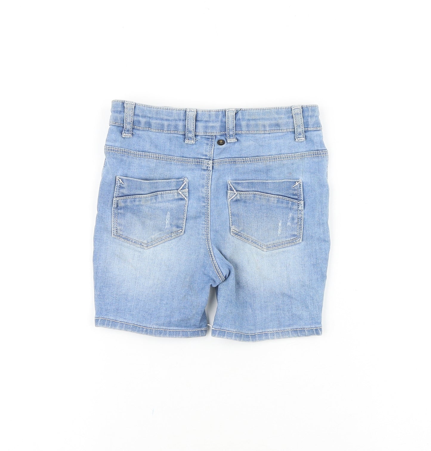 Primark Baby Blue Cotton Cropped Jeans Size 18-24 Months L50 cm Zip