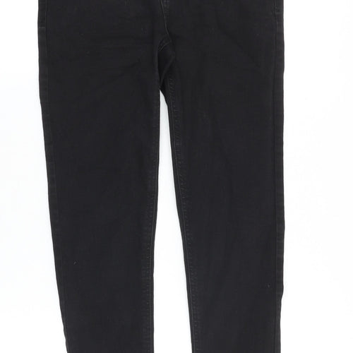 SO denim Womens Black Cotton Skinny Jeans Size 10 Slim Zip
