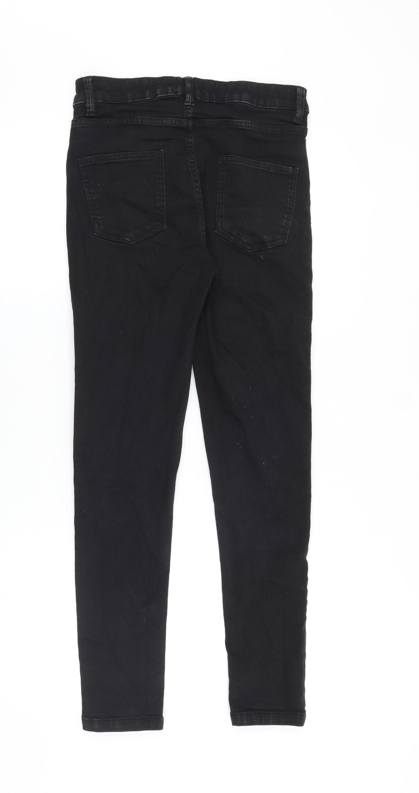 SO denim Womens Black Cotton Skinny Jeans Size 10 Slim Zip