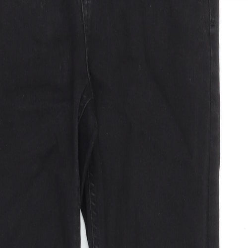 SO denim Womens Black Cotton Skinny Jeans Size 10 Slim Zip