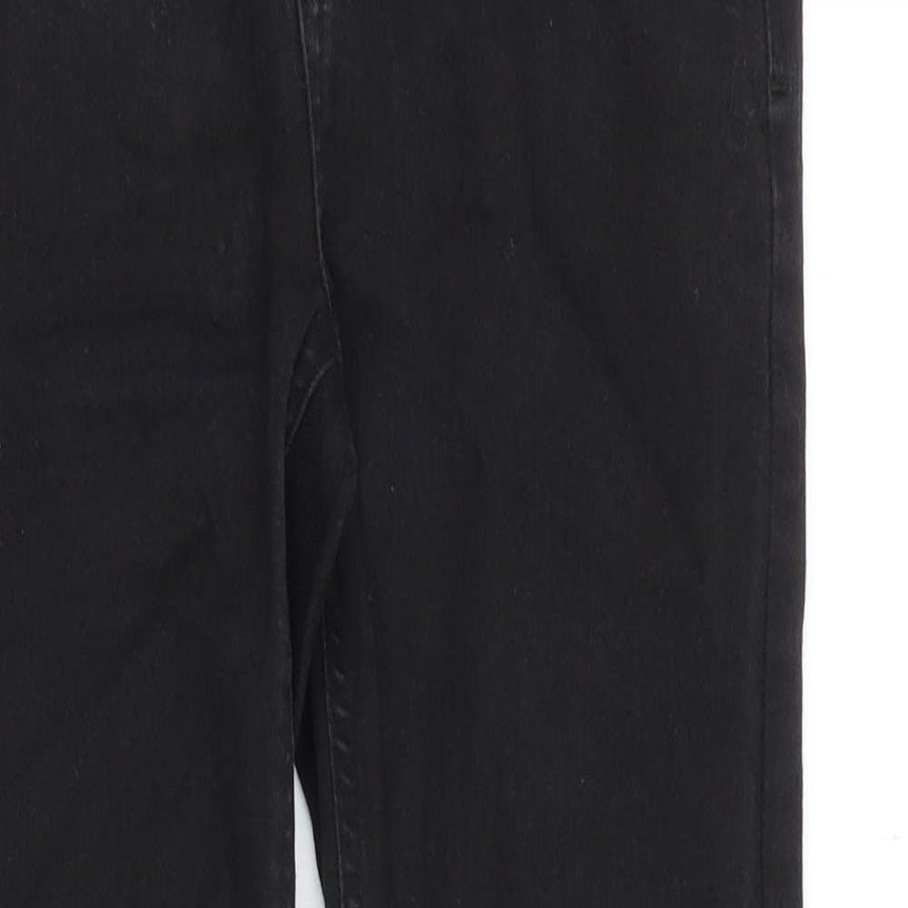 SO denim Womens Black Cotton Skinny Jeans Size 10 Slim Zip