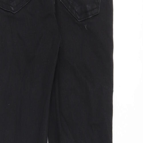 SO denim Womens Black Cotton Skinny Jeans Size 10 Slim Zip