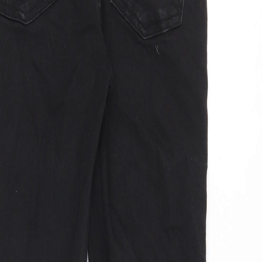 SO denim Womens Black Cotton Skinny Jeans Size 10 Slim Zip