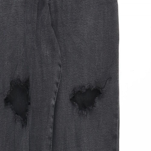 Denim & Co. Womens Black Cotton Skinny Jeans Size 10 Slim Zip