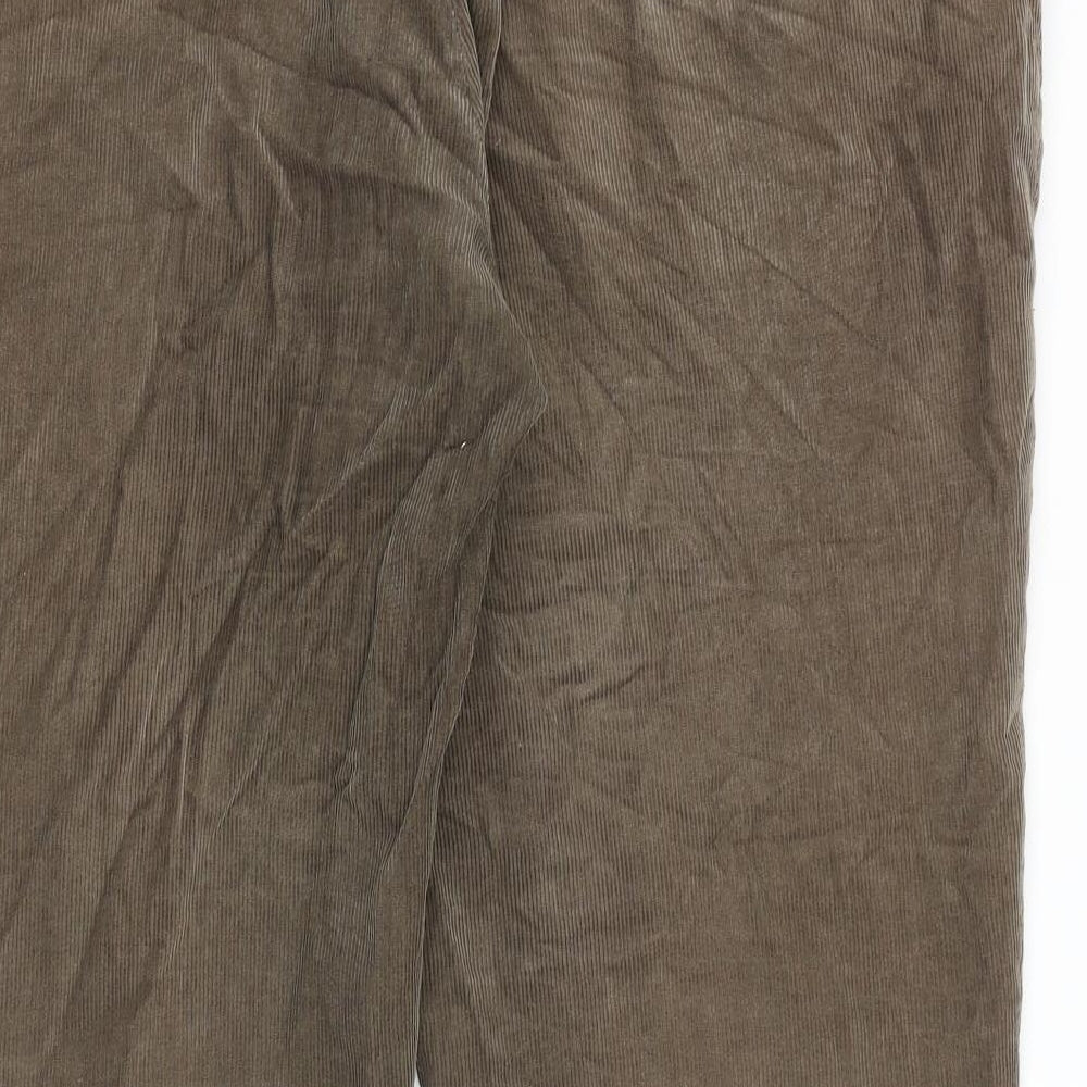 Matalan Mens Brown Cotton Trousers Size 44 in Regular Zip