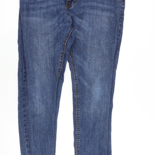 Pull&Bear Mens Blue Cotton Skinny Jeans Size 34 in Slim Zip