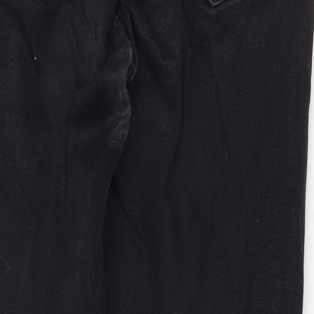 Very Womens Grey Cotton Straight Jeans Size 14 Regular Zip