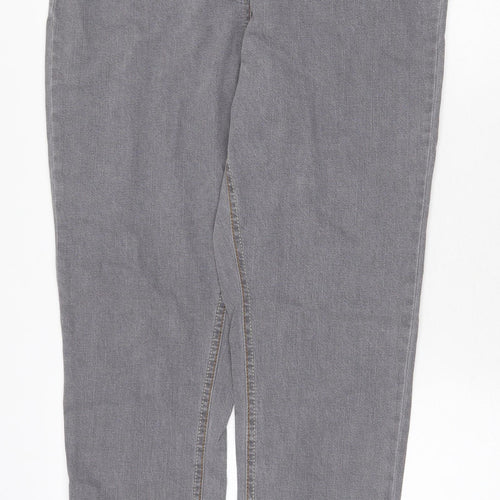 Jeffrey & Paula Womens Grey Cotton Straight Jeans Size 16 Regular