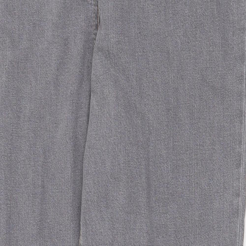 Jeffrey & Paula Womens Grey Cotton Straight Jeans Size 16 Regular