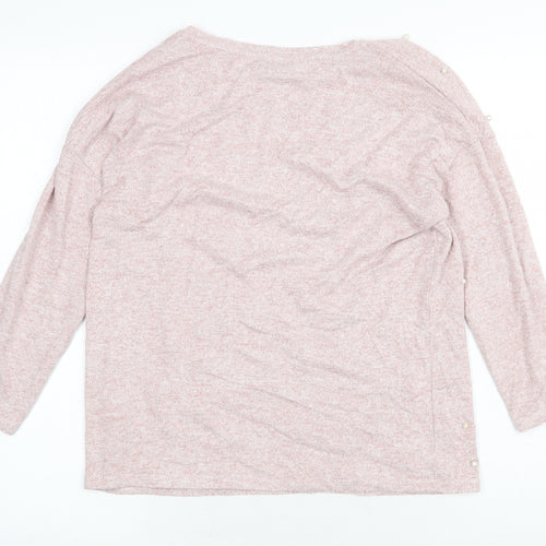 George Womens Pink Boat Neck Viscose Pullover Jumper Size 8