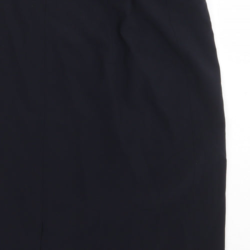 Gerry Weber Womens Blue Cotton Straight & Pencil Skirt Size 34 in Zip - Belt Included