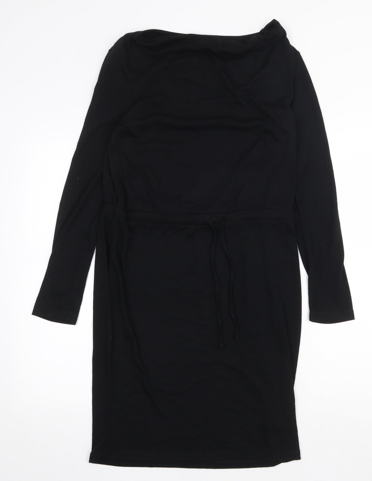 Marks and Spencer Womens Black Polyester Sheath Size 10 Boat Neck Pullover