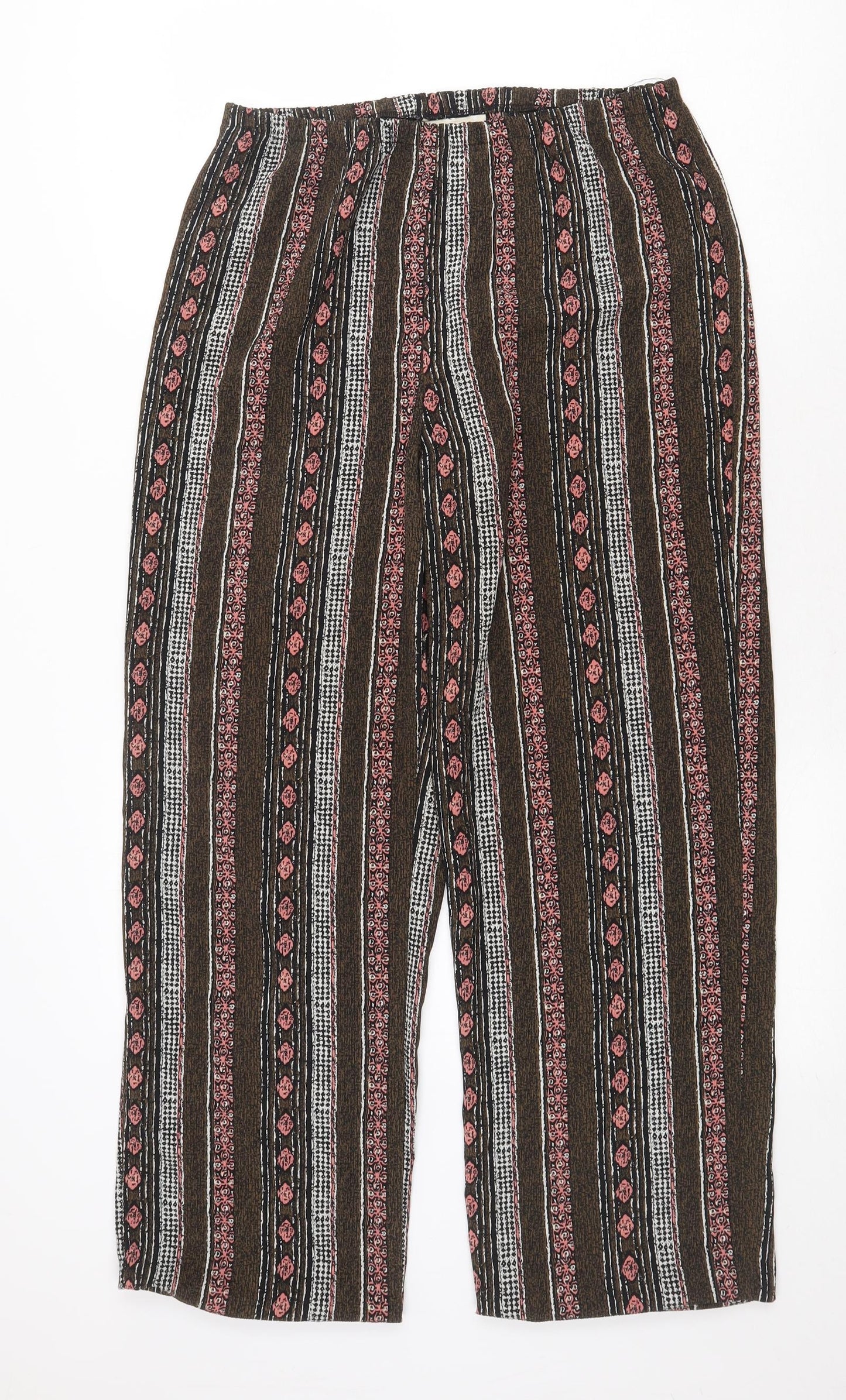 Tradition Womens Multicoloured Geometric Polyester Trousers Size 30 in Regular