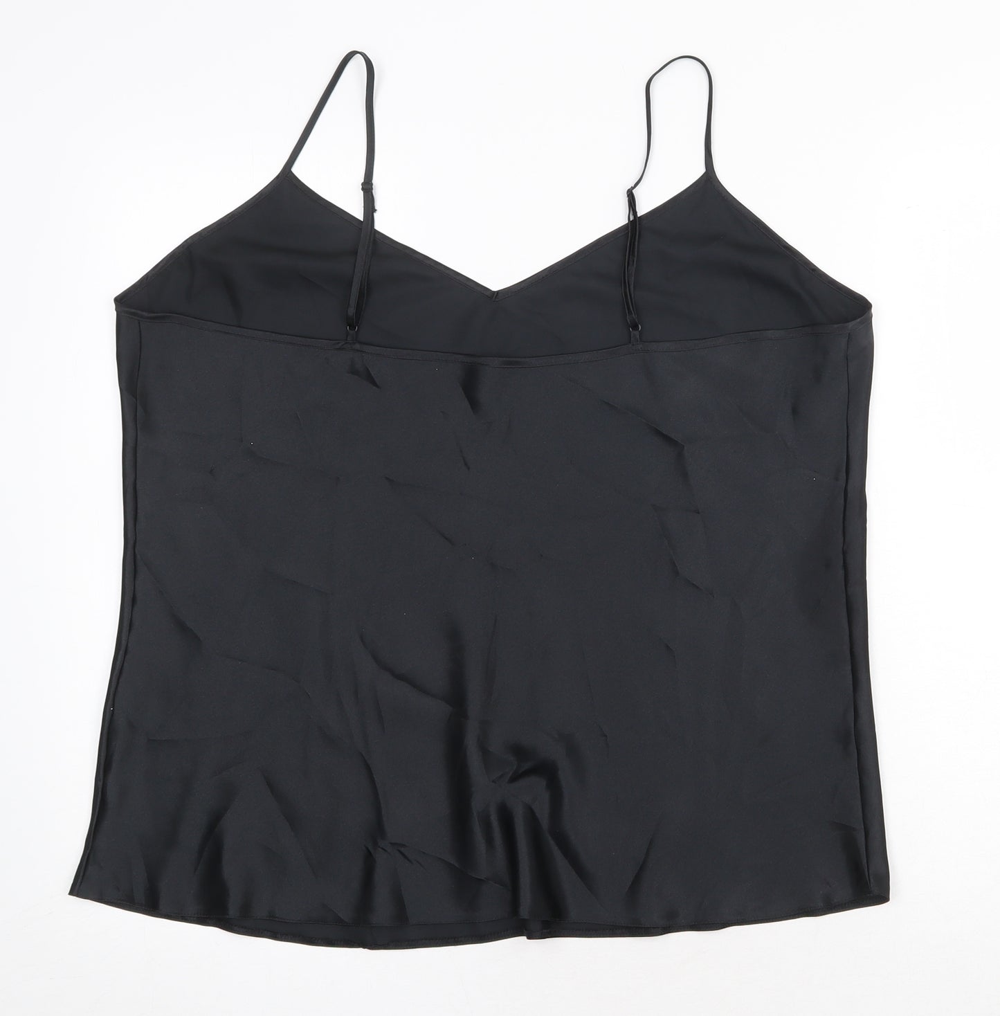 BHS Womens Black Polyester Camisole Tank Size 20 V-Neck