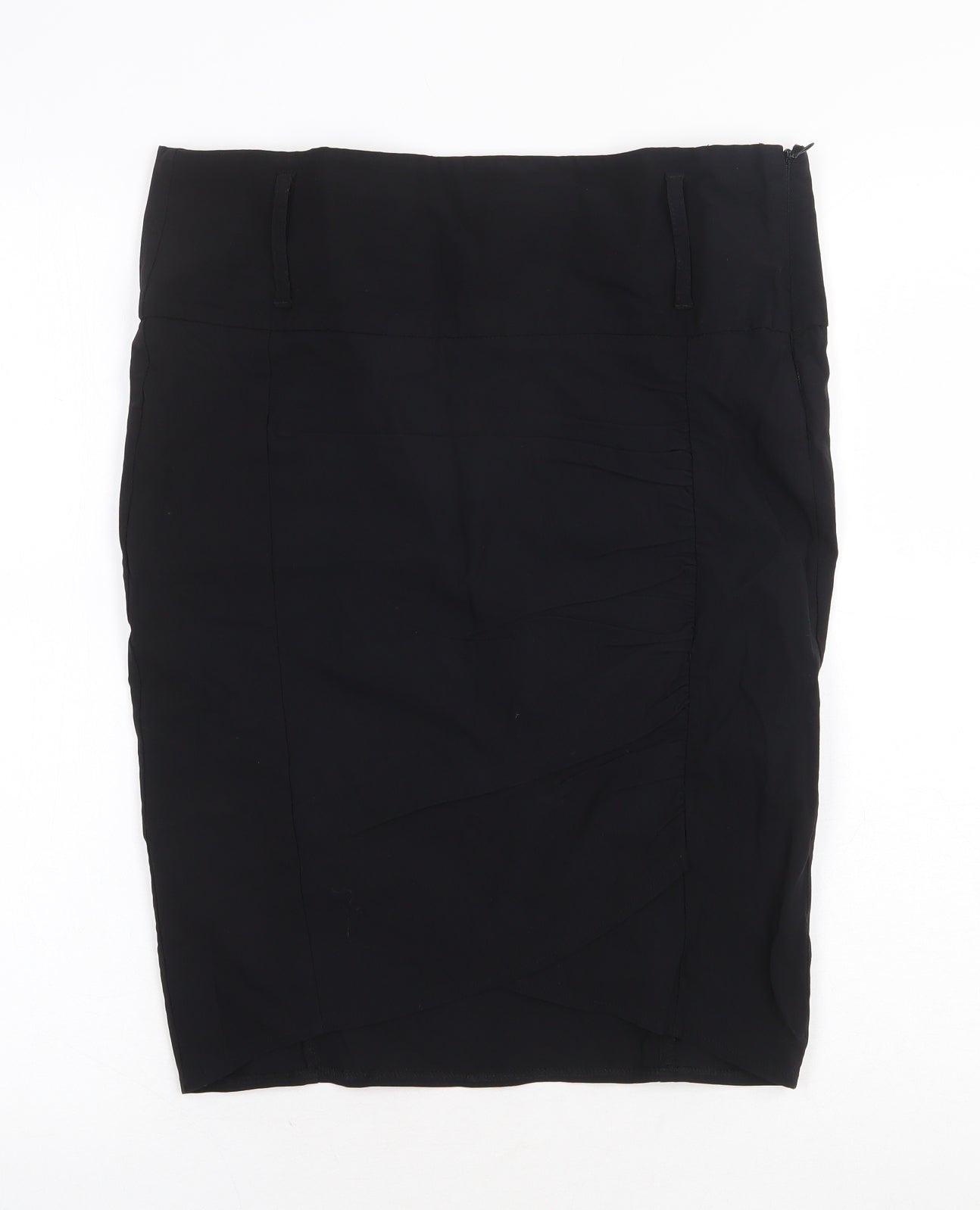 Bay Womens Black Viscose Straight & Pencil Skirt Size 14 Zip
