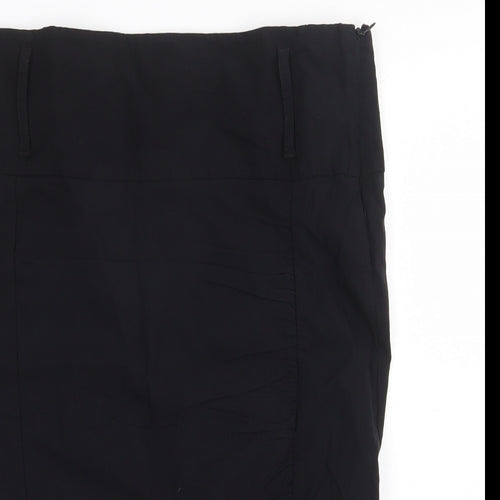 Bay Womens Black Viscose Straight & Pencil Skirt Size 14 Zip