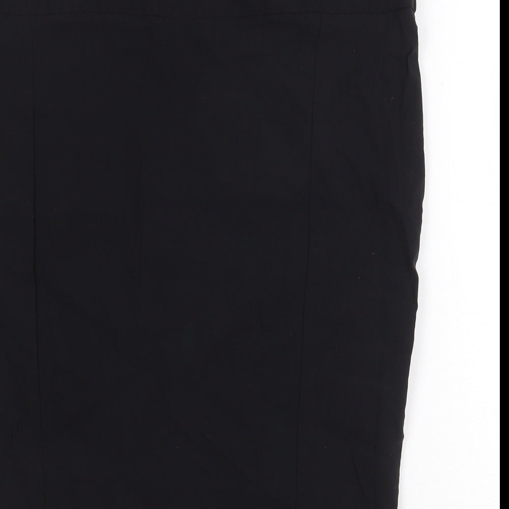 Bay Womens Black Viscose Straight & Pencil Skirt Size 14 Zip