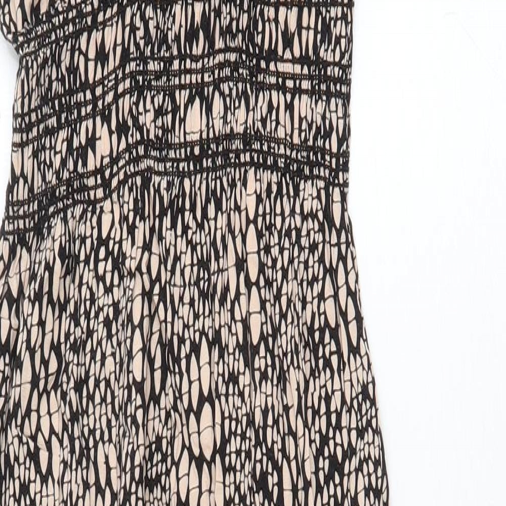 Apricot Womens Beige Geometric Polyester Maxi Size S V-Neck Pullover
