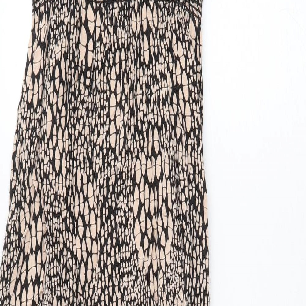 Apricot Womens Beige Geometric Polyester Maxi Size S V-Neck Pullover