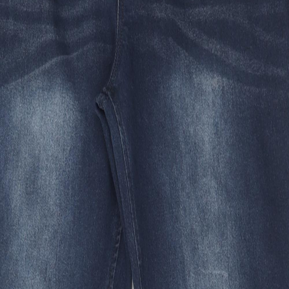 NEXT Boys Blue Cotton Skinny Jeans Size 16 Years Regular Drawstring